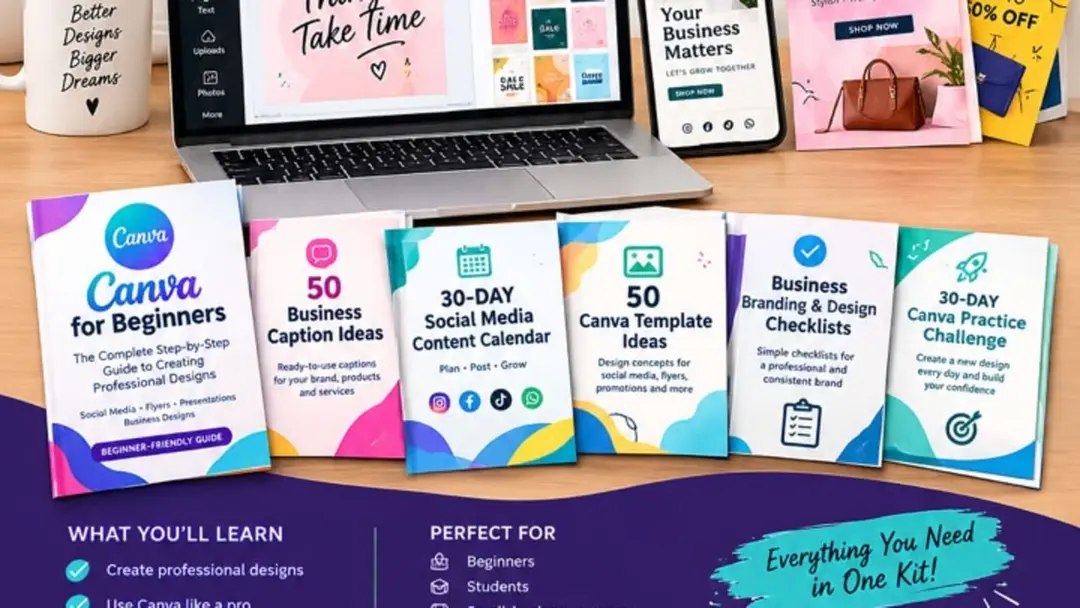 Canva Business Starter Kit – Learn Canva, Create Content & Grow Your Business