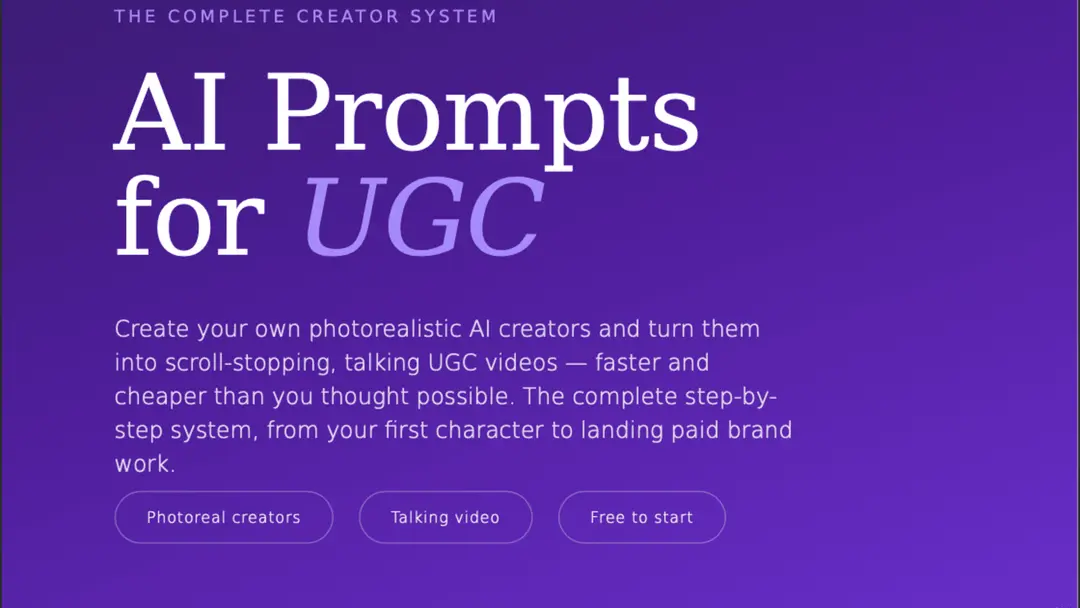 AI UGC roadmap and system