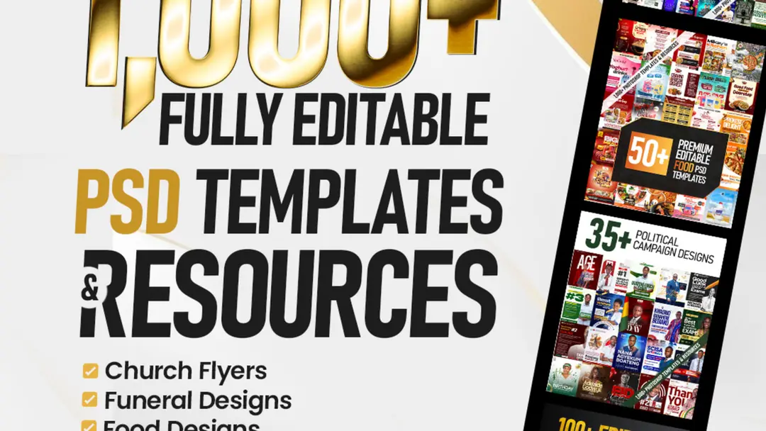 1,000 Photoshop Templates & Resources