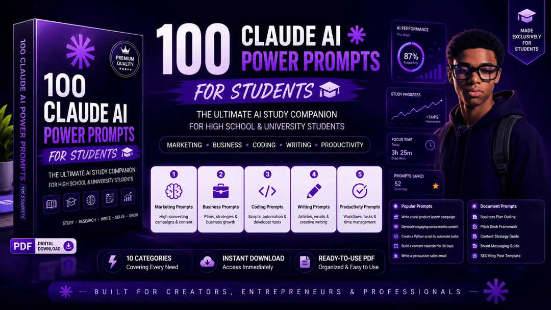 StudyOS:100 AI PROMPTS FOR STUDENTS