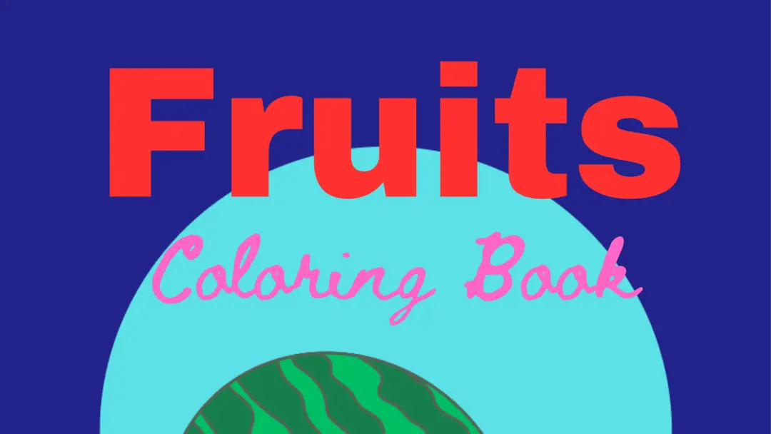 Fruits coloring book