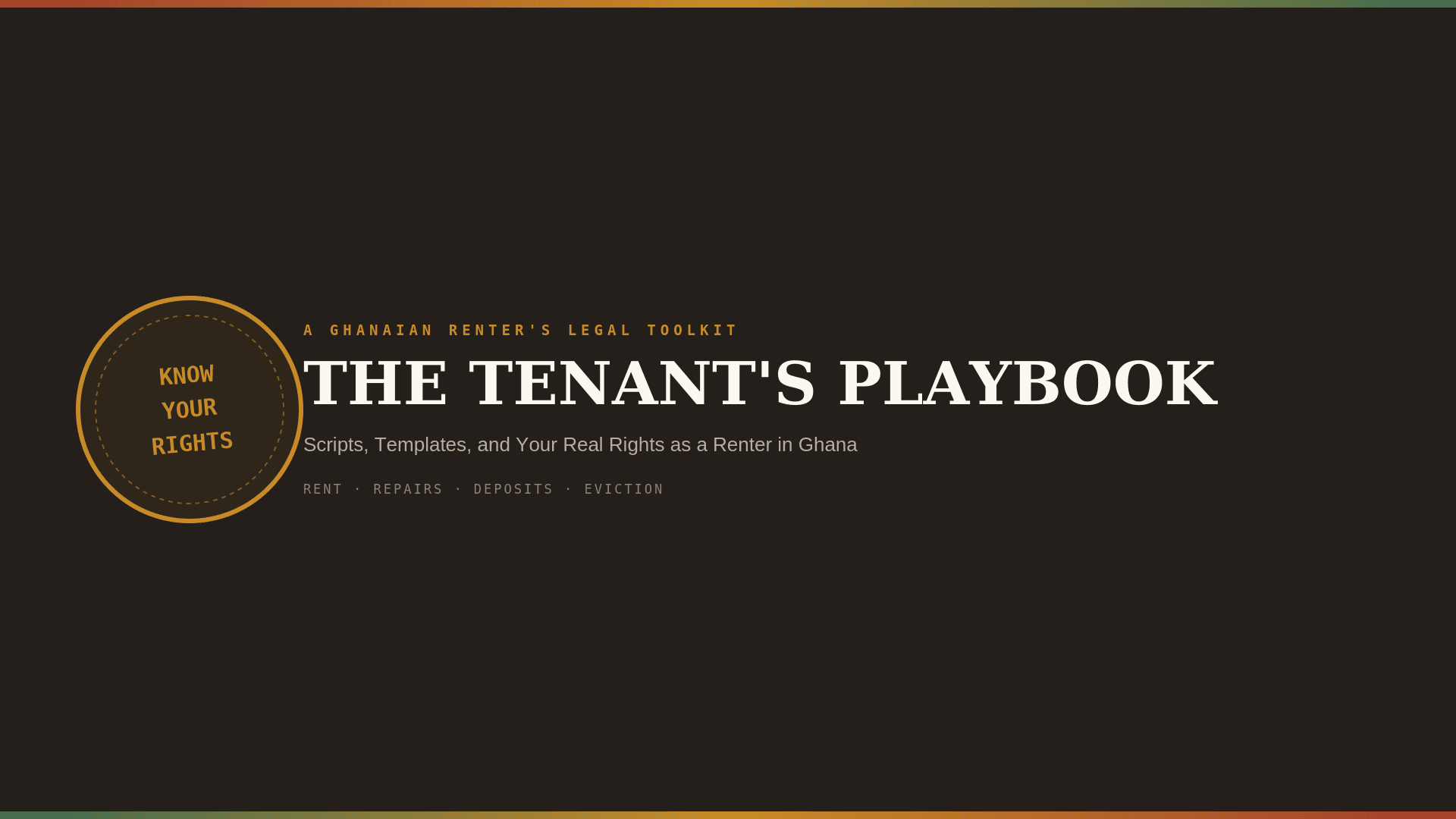 THE TENANT'S TOOLKIT
