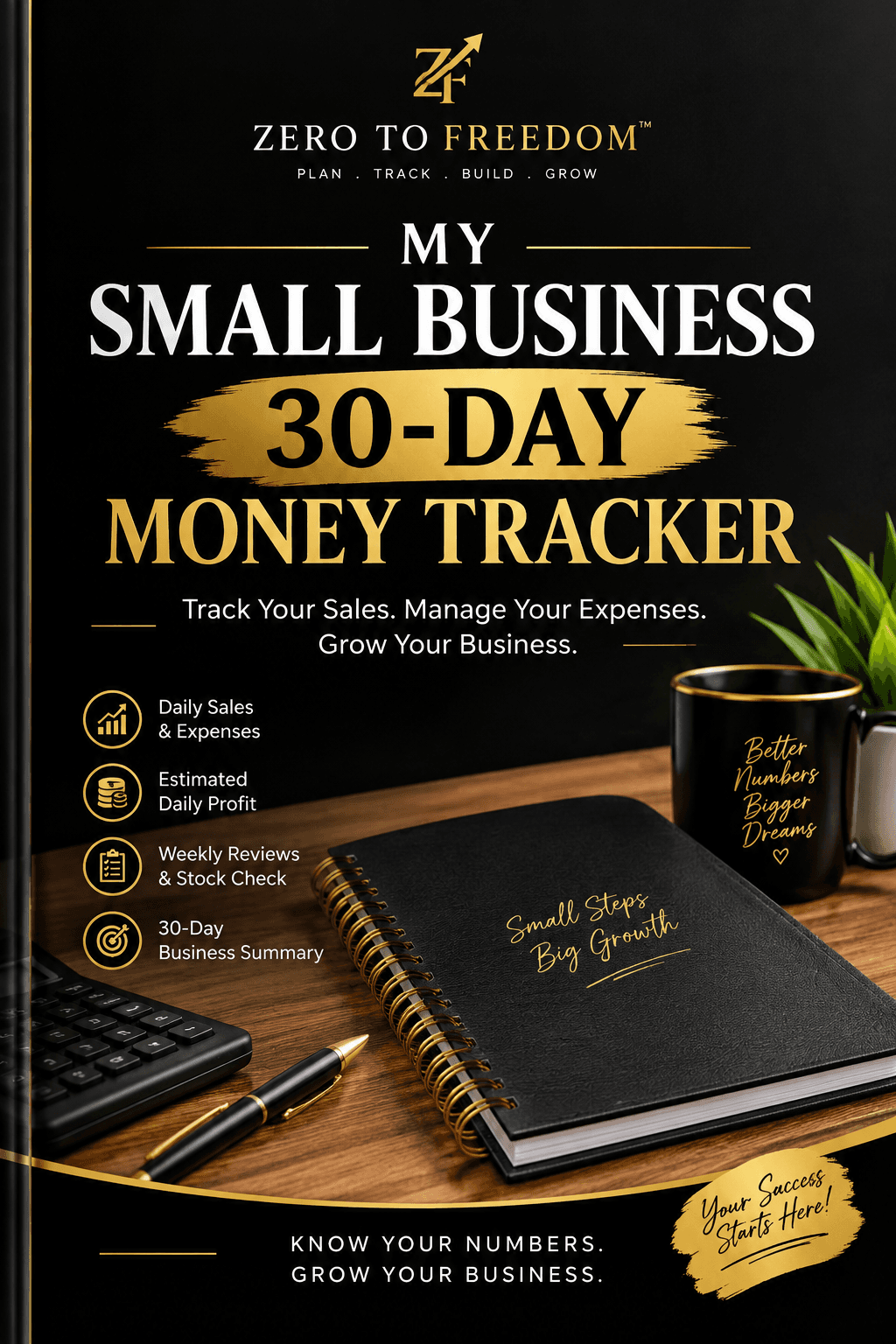 My Small Business 30-Day Money Tracker