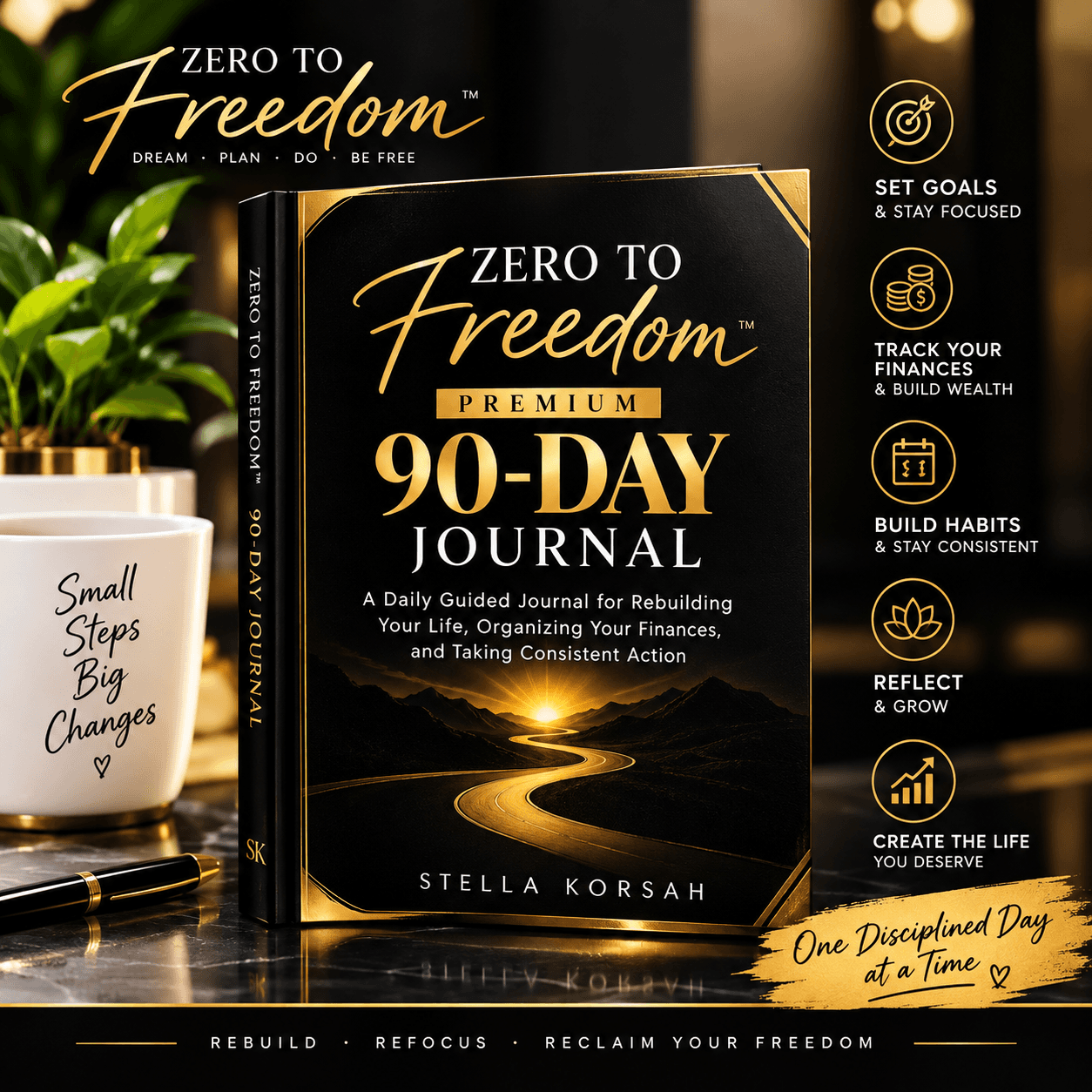 ZERO TO FREEDOM PREMIUM 90-DAY JOURNAL