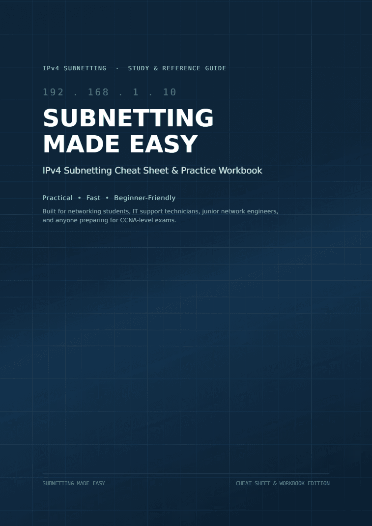 Subnetting Made Easy: IPv4 Subnetting Cheat Sheet & Practice Workbook