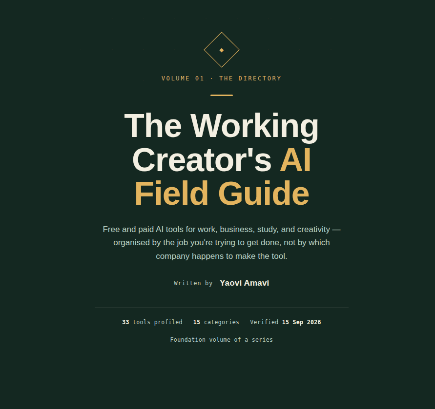 The Working Creator's AI Field Guide
