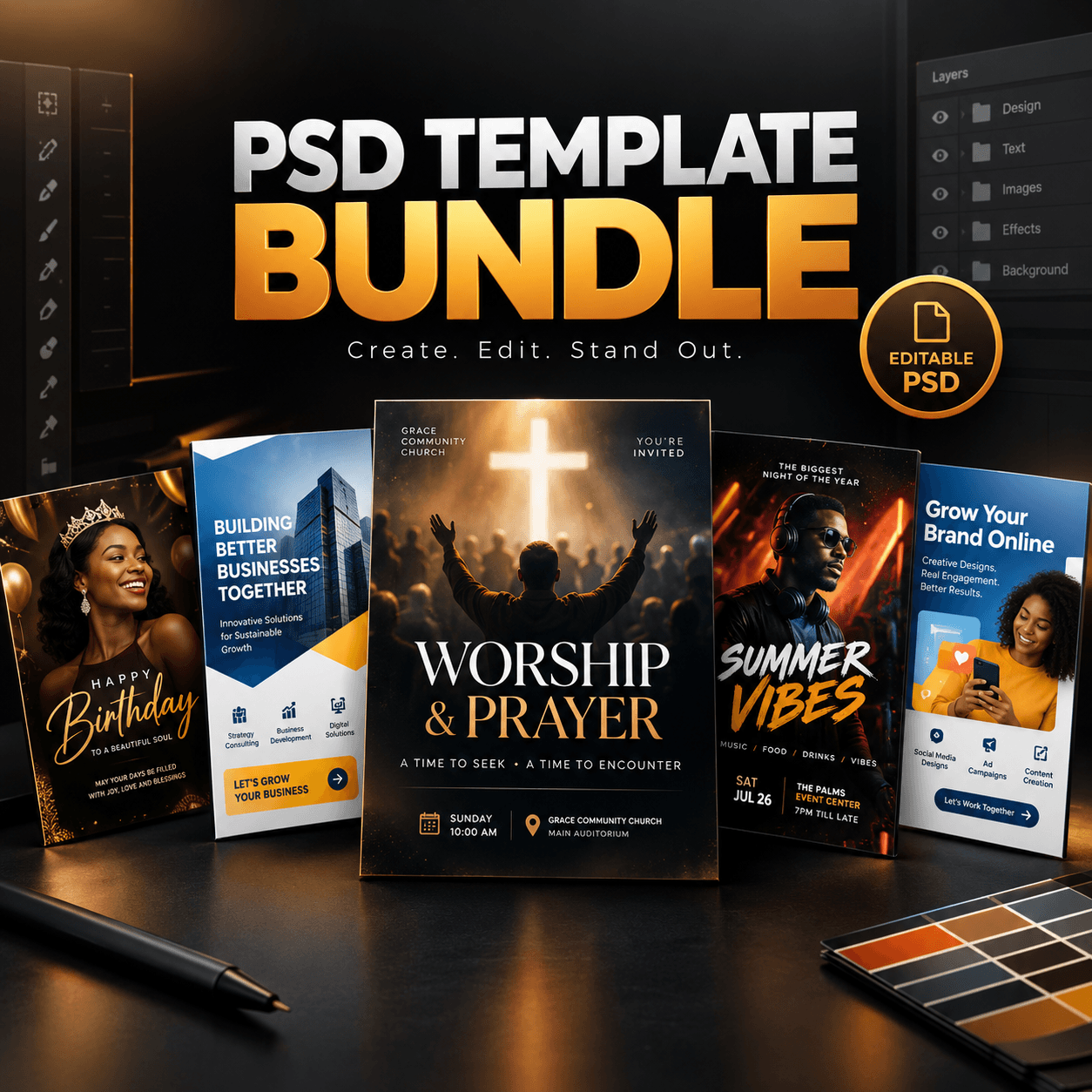 100+ Professional Flyer PSD Templates Bundle