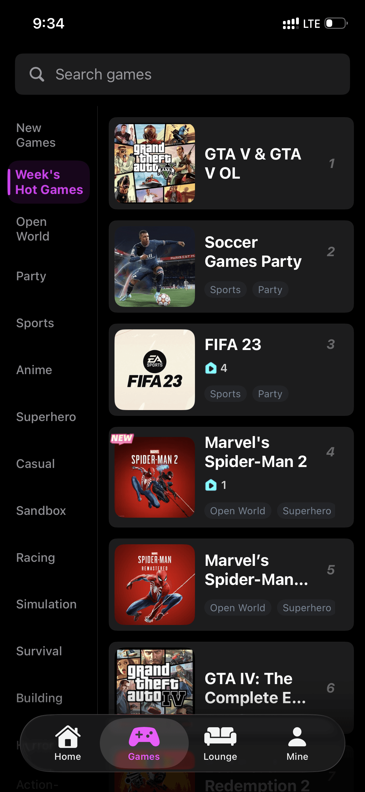 PC games on mobile phone