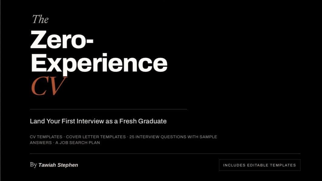 THE ZERO EXPERIENCE CV