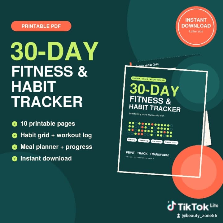 30-DAY FITNESS & HABIT TRACKER