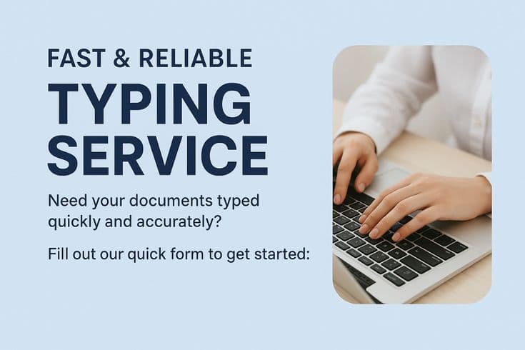Document Typing & Formatting Services